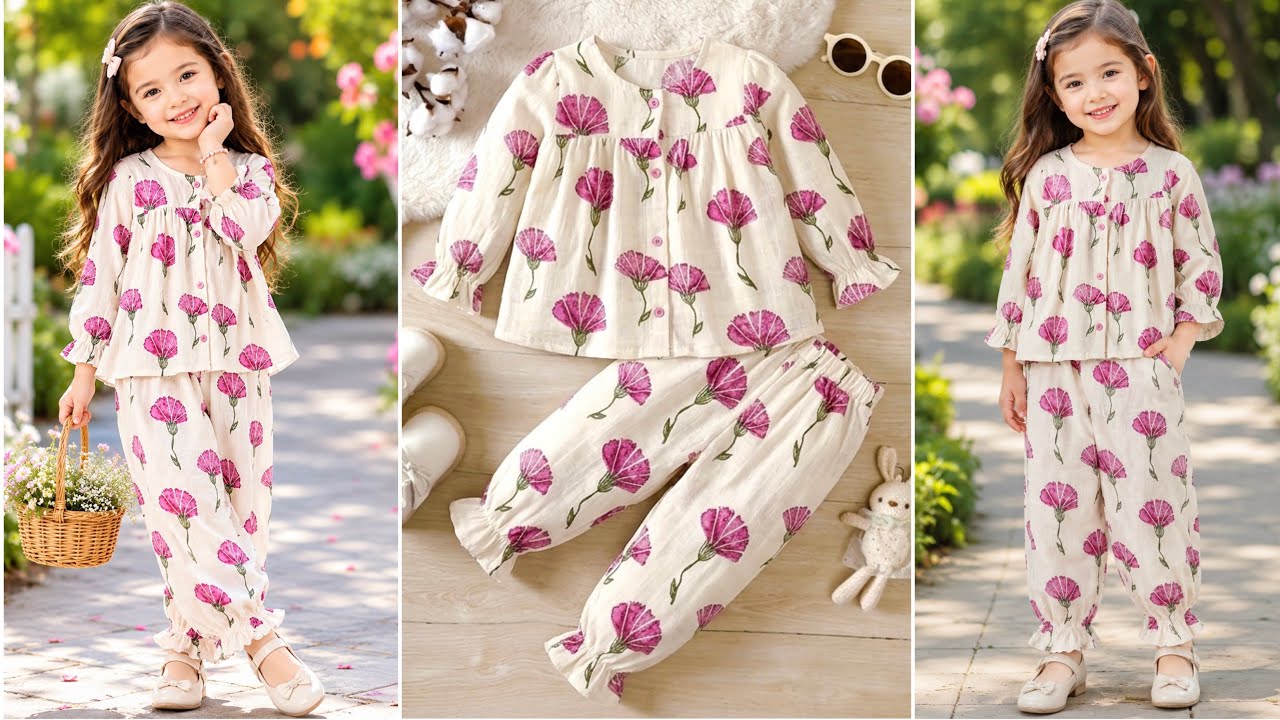 Baby Night Suit Cutting and Stitching | Very Easy Winter Baby Night Dress Cutting and Stitching
