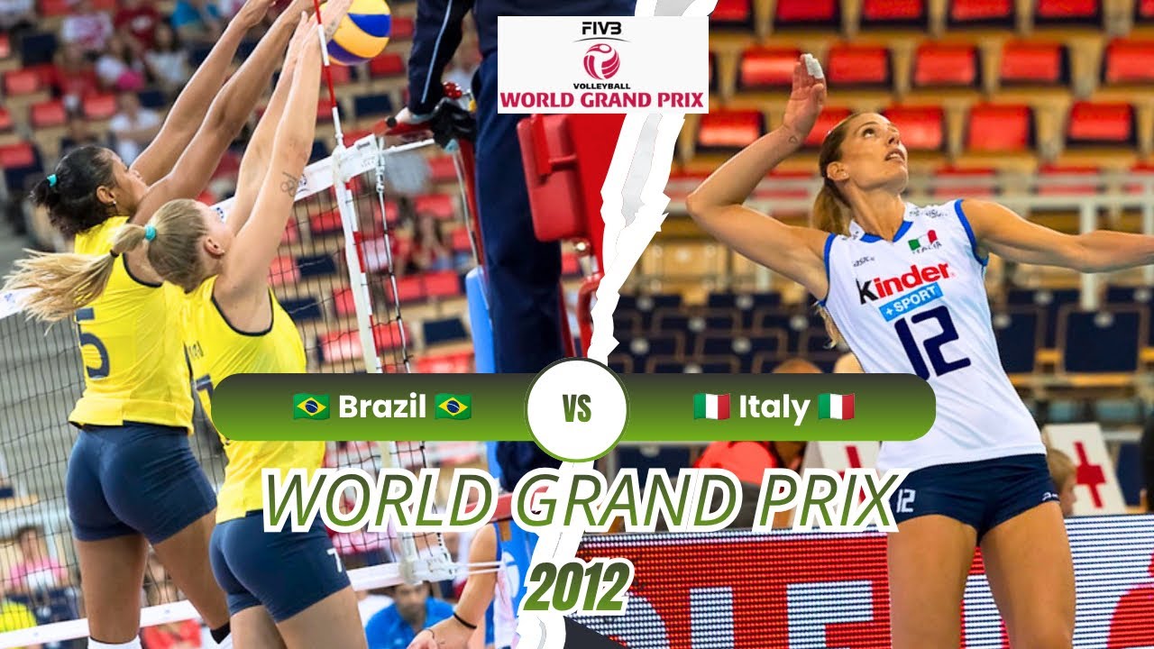 2012 🇧🇷 Brazil vs Italy 🇮🇹 🏐 Women Indoor Volleyball 🏐 FIVB World Grand Prix