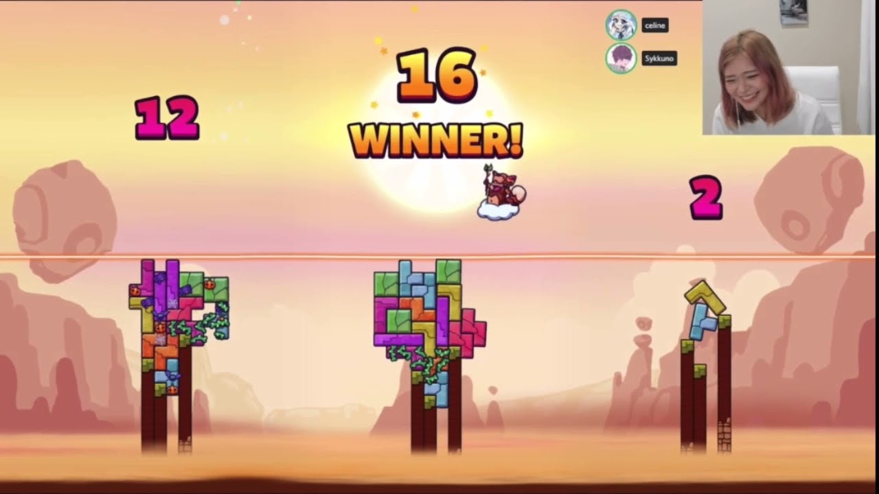 Offline Gaming God Sykkuno defeated by Kkatamina and Celine on Tricky Towers