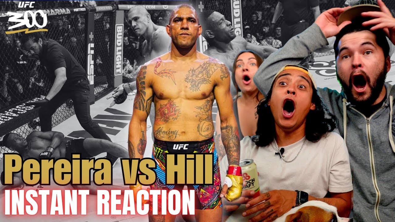 Alex Pereira KO's Jamahal Hill COLD!! GOAT?! UFC 300 Reaction