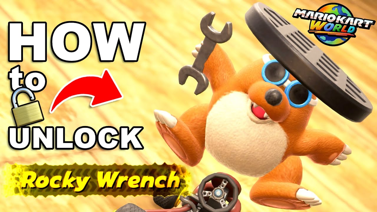 How to Unlock ROCKY WRENCH in Mario Kart World | Quick & Easy Kamek Orb Tutorial