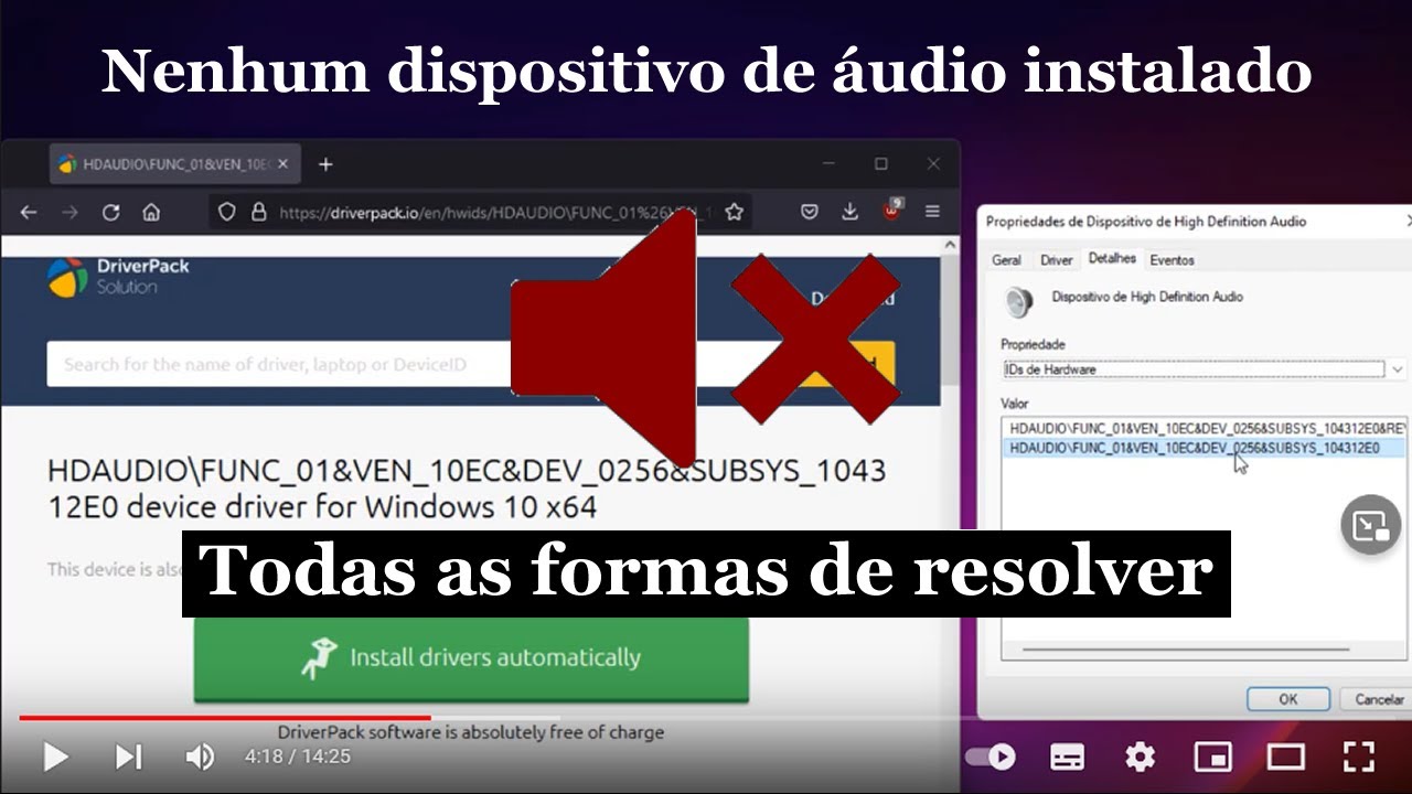 Nenhum dispositivo de audio instalado - Todas as maneiras de corrigir