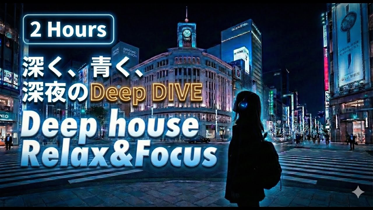 Tokyo Midnight Chill - Deep House Mix for Work & Study ｜深く、青く、深夜のDeep DIVE