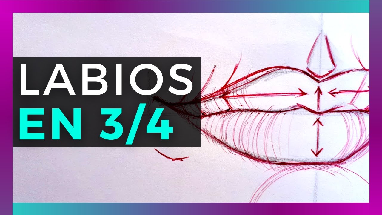 Cómo Dibujar LABIOS en TRES CUARTOS💋