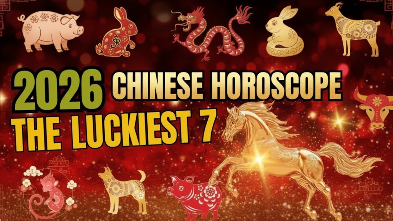 7 LUCKIEST CHINESE ZODIAC for 2026 Year of the FIRE HORSE/Fengshui