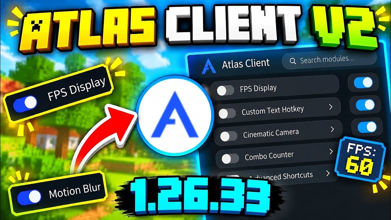ATLAS CLIENT V2 для MCPE 🔥 (ПОСЛЕДНЯЯ ВЕРСИЯ) 🤯 | Этот клиент дает 90+ FPS 😱 | Atlas Client, Brix