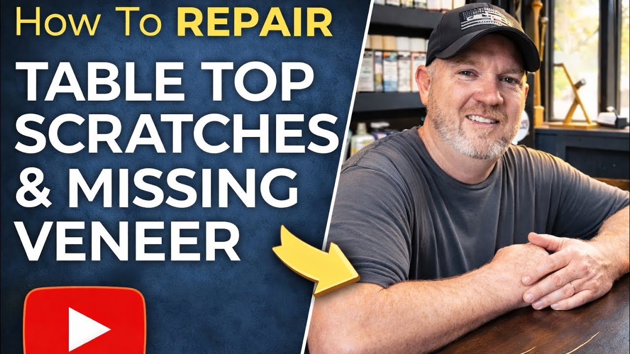 Furniture Repair How to repair table top scratches and missing veneer (revised)