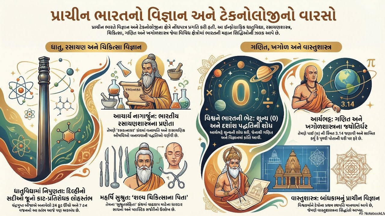 ભારતનો વિજ્ઞાન અને ટેક્નોલોજીનો વારસો ધોરણ 10 ની બોર્ડ ની પરીક્ષામાં ખુબ જ મહત્વનો પાઠ