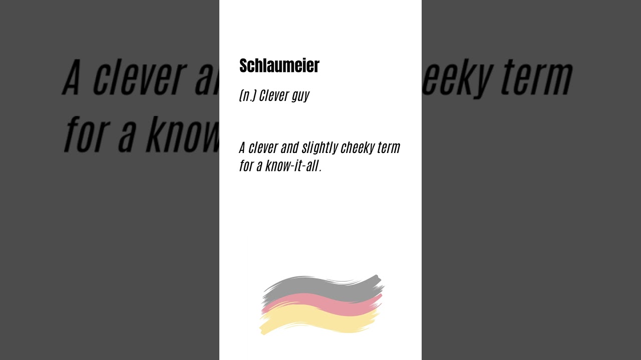 Schlaumeier: The German Way of Describing Clever