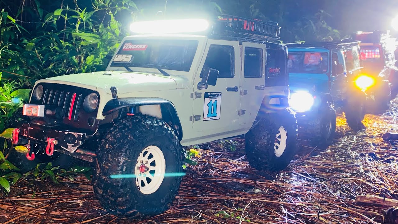 Excitement of the Night Trailing event from @scalevengers  in the forest | RC adventure scale 1/10
