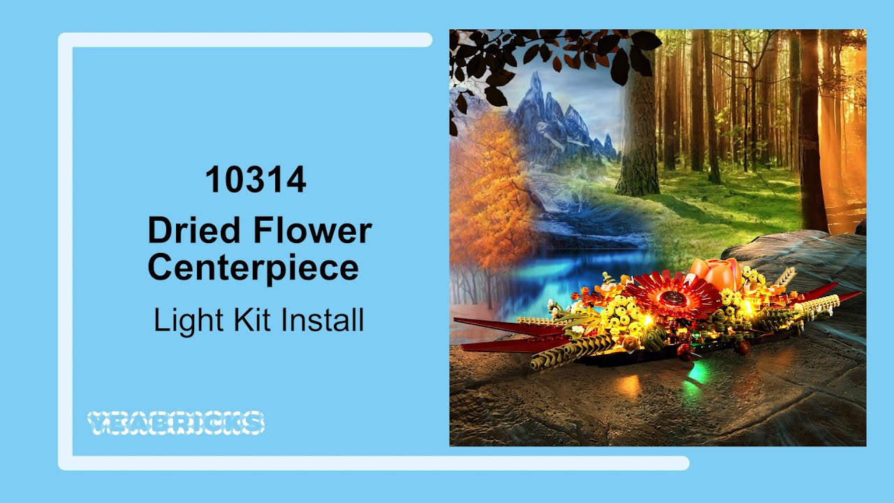 Yeabricks Light kit Install in the Lego Dried Flower Centerpiece 10314