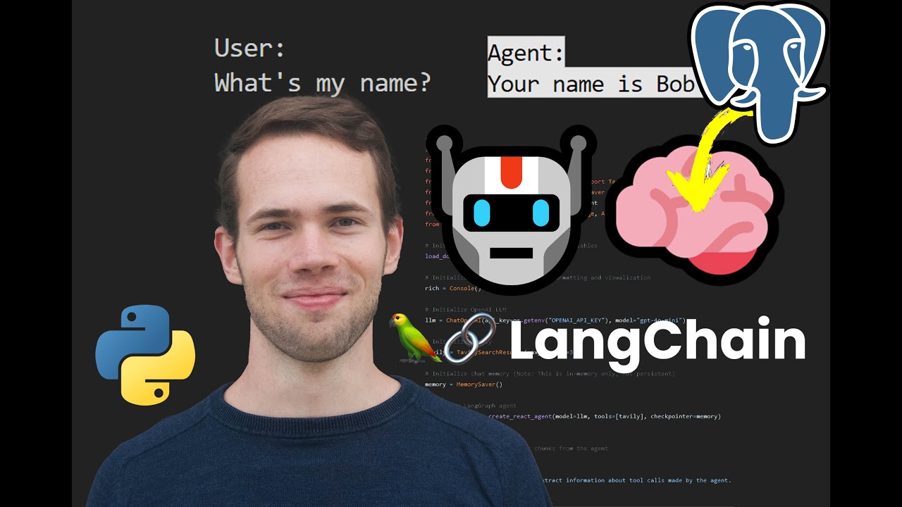 Как добавить долговременную память с помощью PostgreSQL в агент LangGraph ReAct🤖: Python — LangGr...