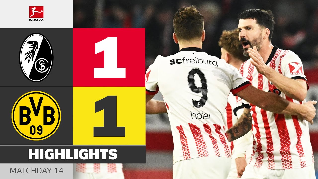 Absolute Screamer Secures Comeback! | SC FREIBURG - BORUSSIA DORTMUND | HL | MD 14 &ndash; Bundesliga