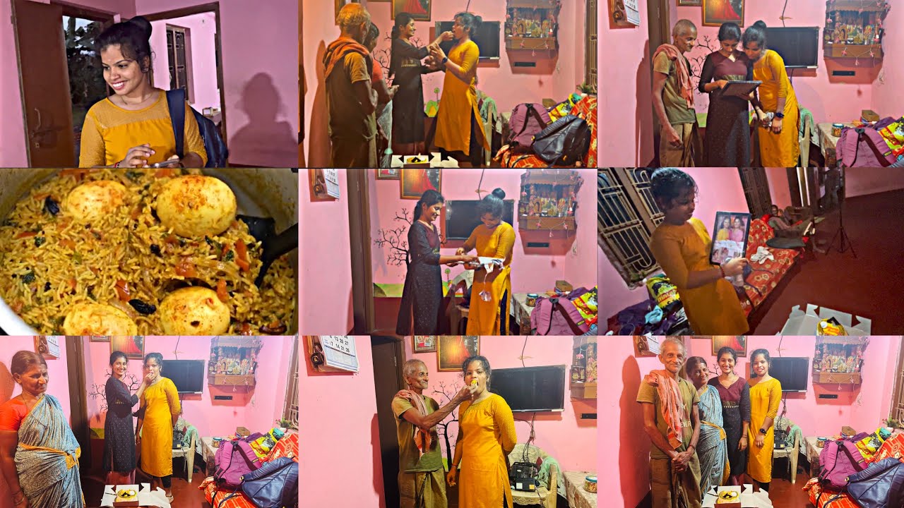 Jananina surprise birthday celebration🥳🫂💖/dada matha gammath😁/gift dada korye🎁