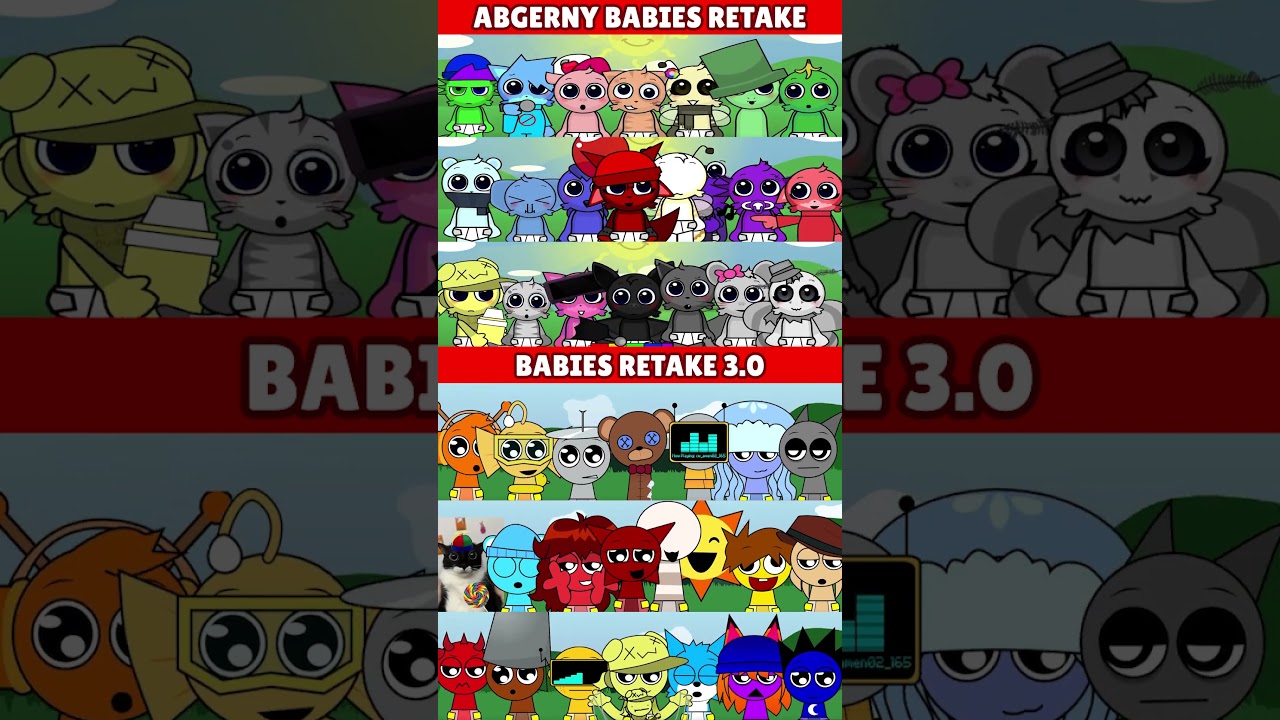 Incredibox Sprunki Abgerny Babies Retake VS Babies Retake 3.0 *MIX VERSION*