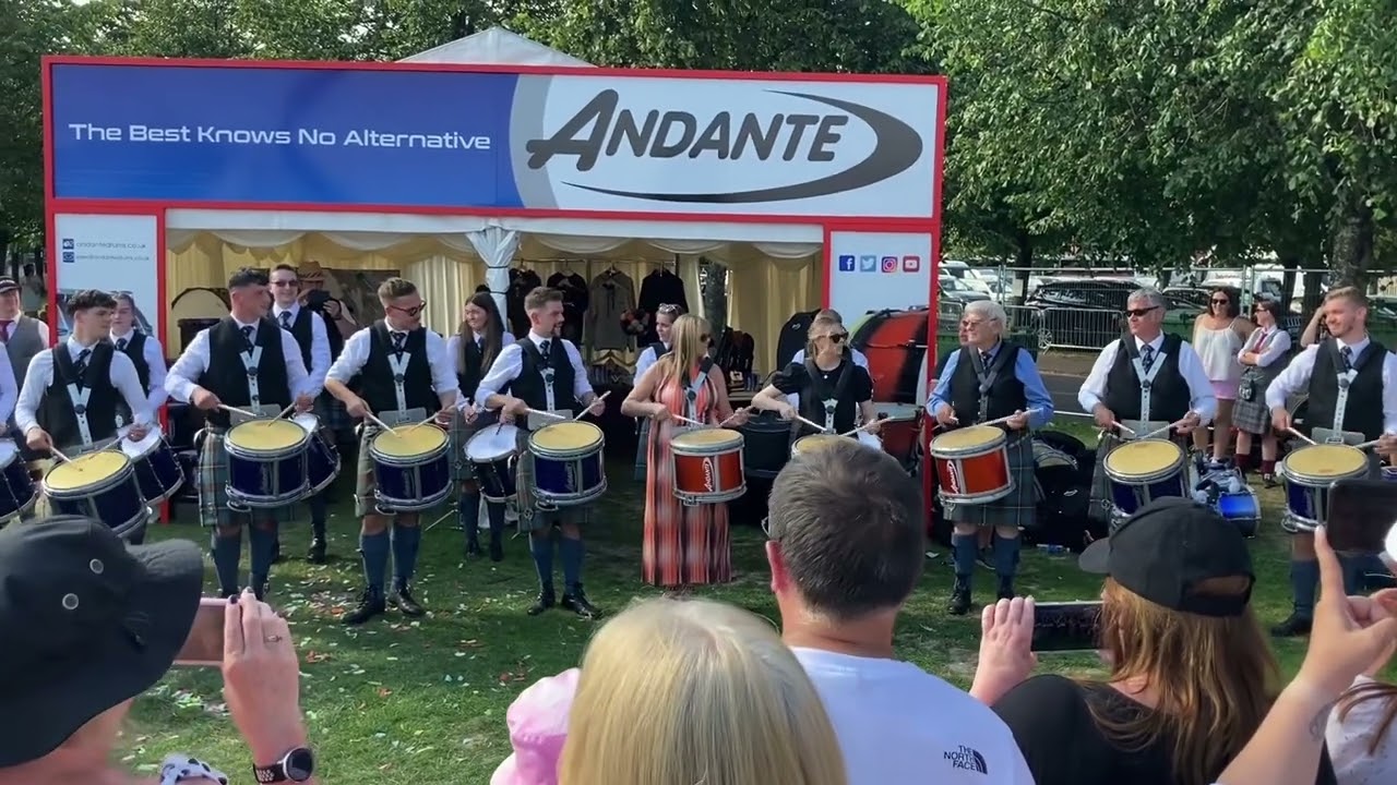 Boghall and Bathgate Drum Fanfare at World Pipe Band Championships 2022
