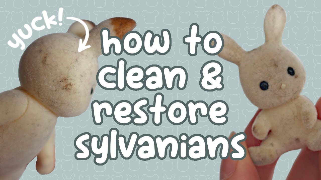 Cleaning Sylvanian Families figures! How to wash dirty figures and restore colour 🧽🛀✨ シルバニアファミリー