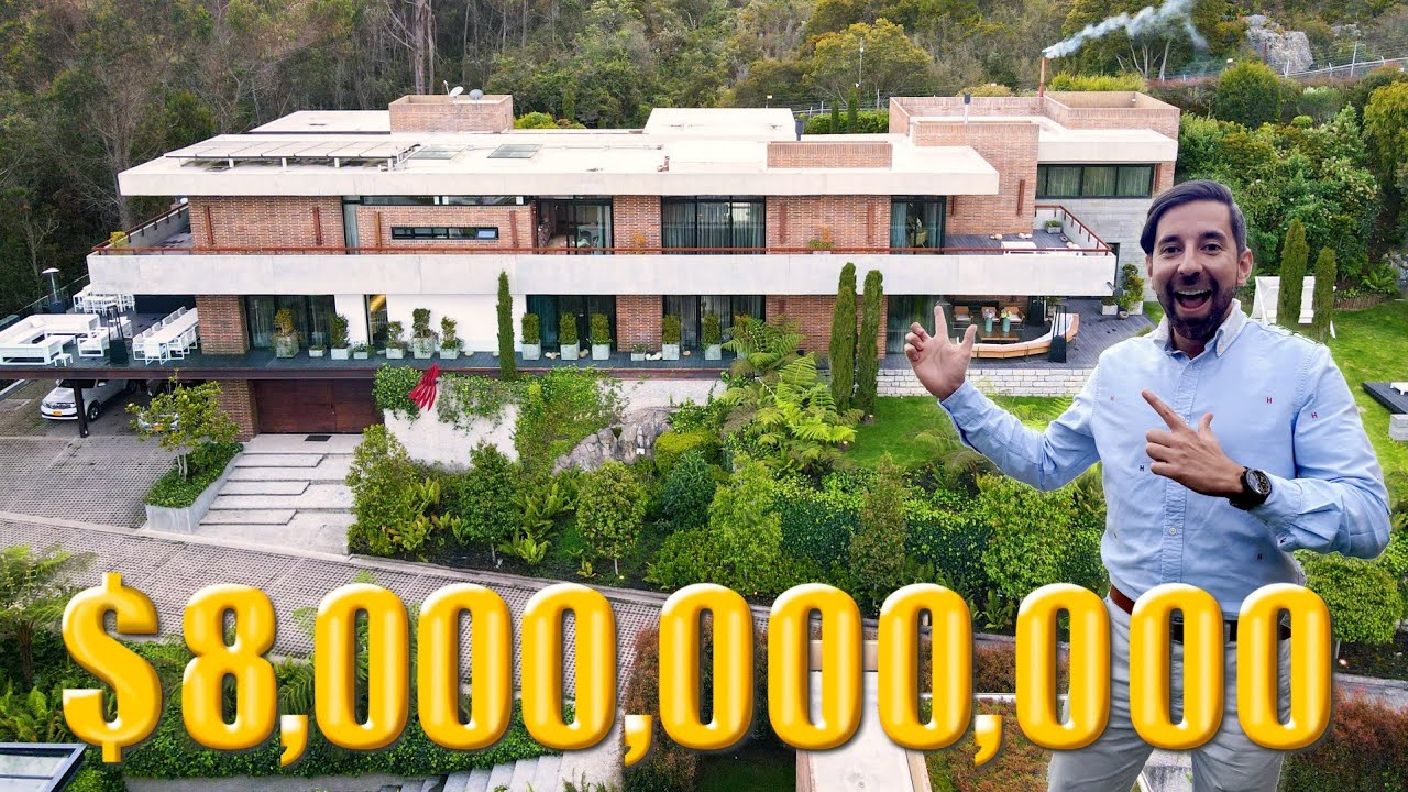 RECORRIDO a una MANSION en BOGOTA COLOMBIA. Gimnasio, spa, elevador, jacuzzi, arte, y NATURALEZA !!!
