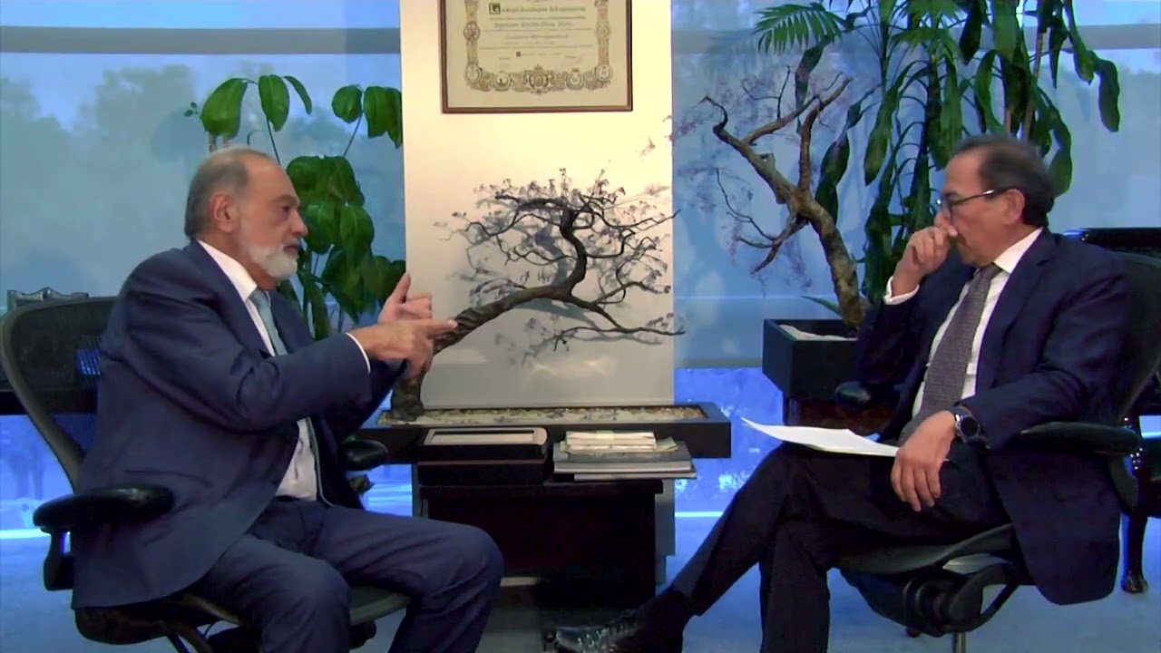 Diálogo entre Carlos Slim y Carlos Salazar, en el marco del Seminario 