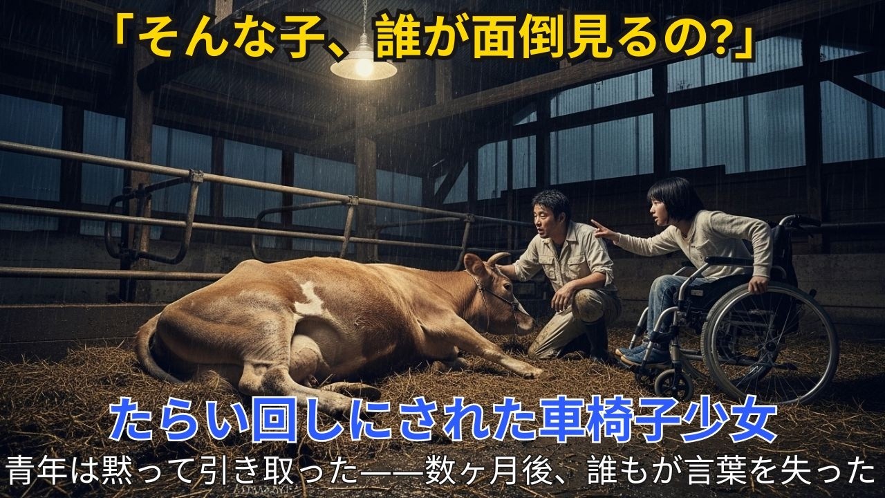 車椅子少女を引き取った廃業寸前の酪農家青年→奇跡が起きる【感動する話】