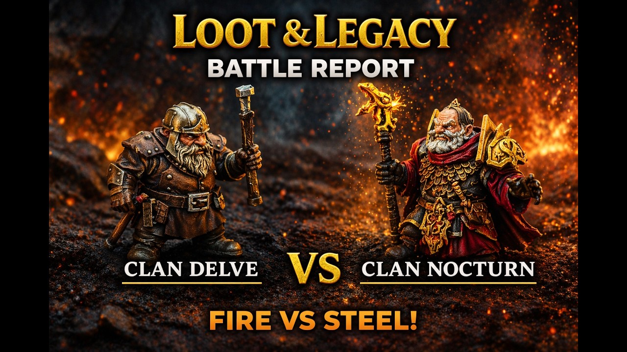 Loot and Legacy Skirmish Miniatures Game -  Battle Report -- Clan Delve v Clan Nocturn!