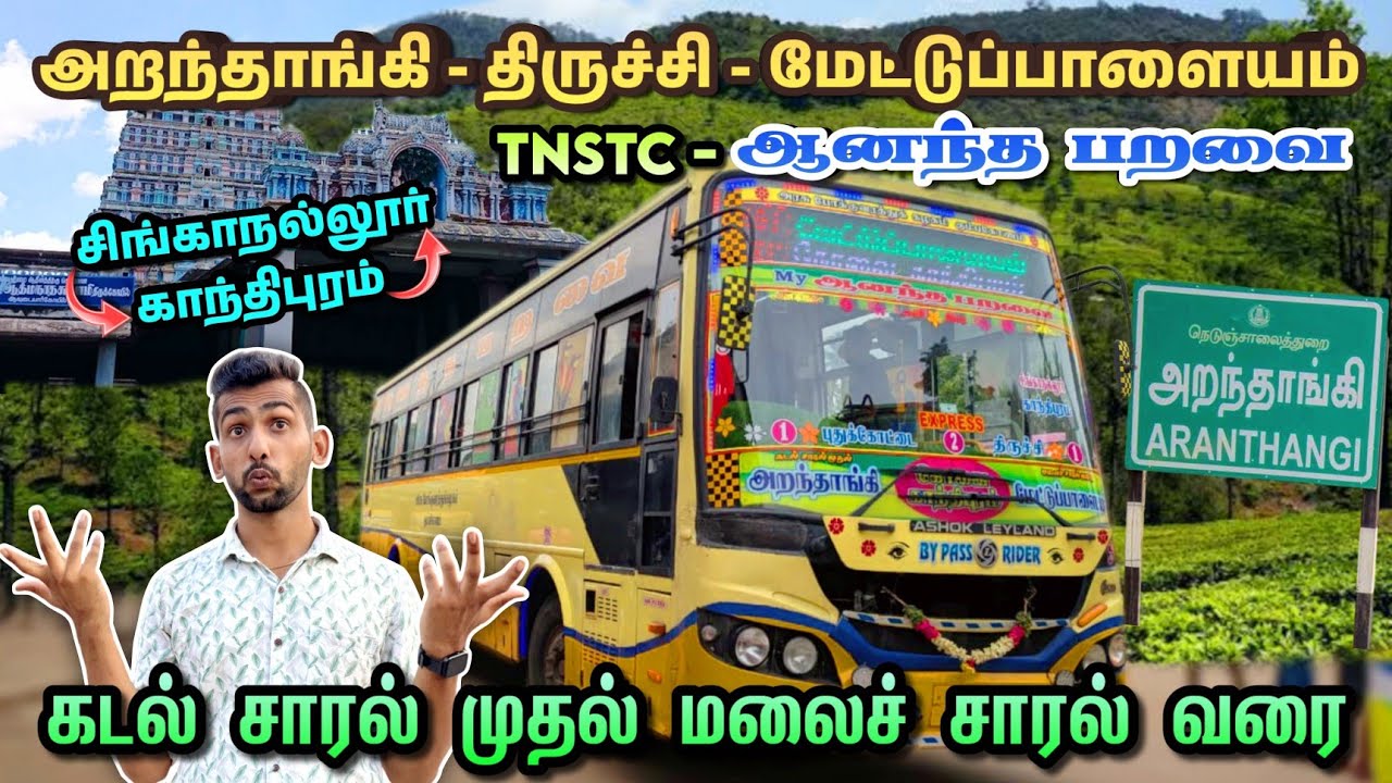 🚌🤩TNSTC - ஆனந்த🕊️பறவை BUS TRAVEL VLOG💥!! Aranthaangi - Mettupalayam | BS-VI | Dhamo Travlogs