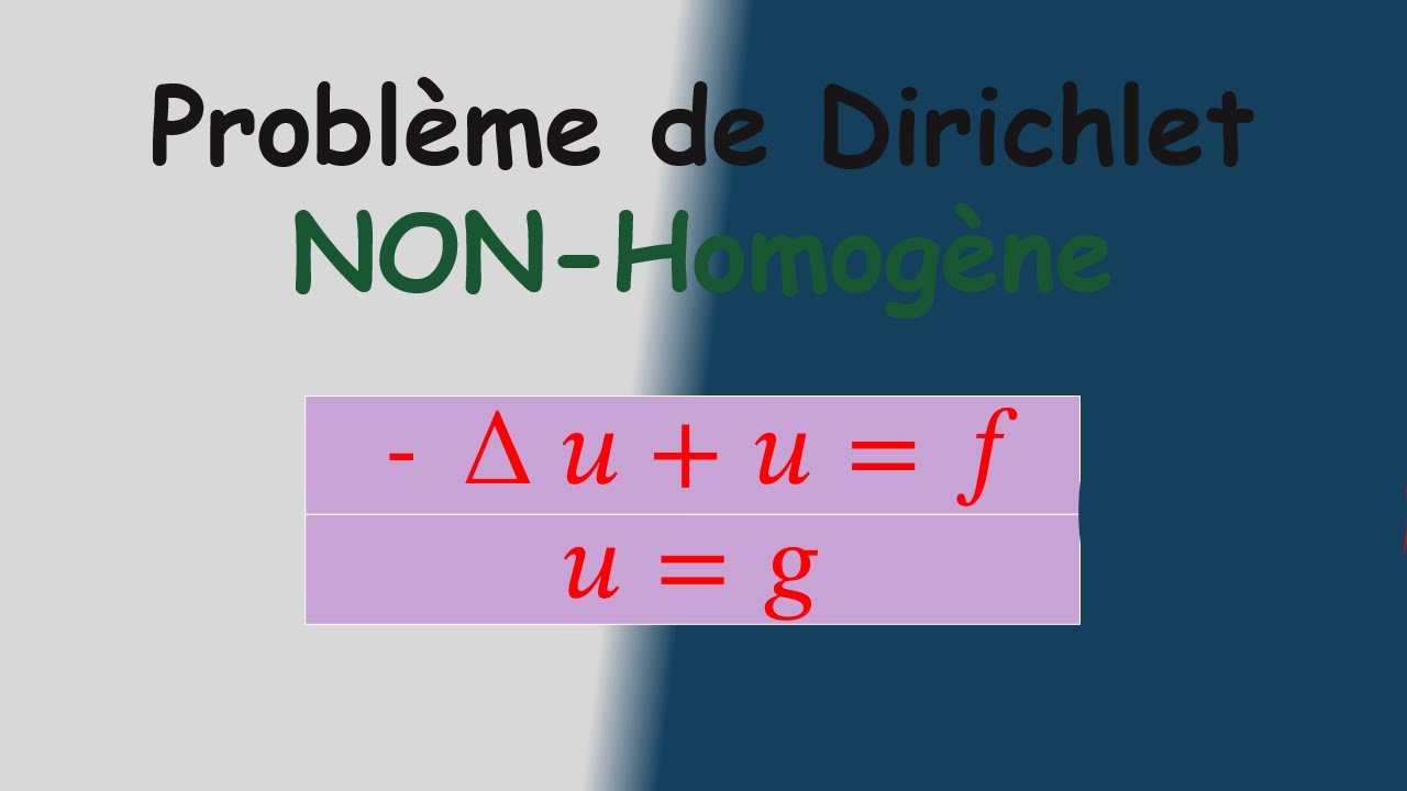 EDP - Probleme de Dirichlet Non Homogène - La Formulation Variationnelle
