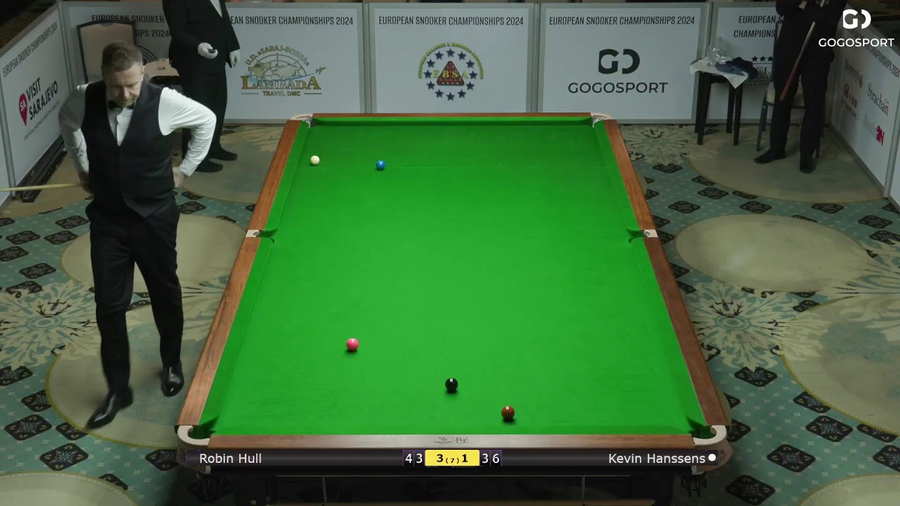 European Snooker Championships - Men Last 64: Robin Hull vs Kevin Hanssens