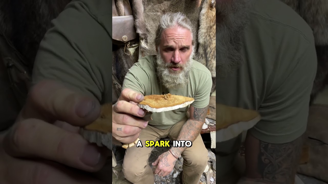 MAKE FIRE from Rocks #primitivetechnology #survival #bushcraft #donnydust #caveman