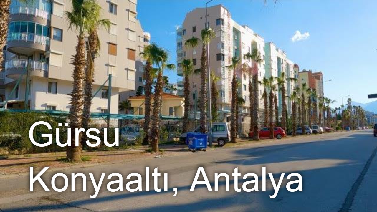 Walking in Antalya: G&uuml;rsu, a resort and beach neighbourhood in Konyaaltı