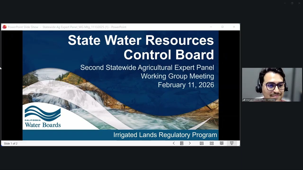 Second Statewide Ag Expert Panel Working Group Meeting #11 - February 11, 2026