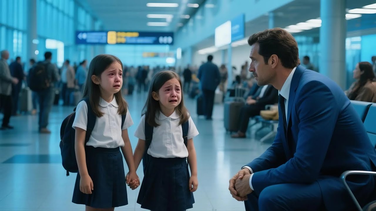 POOR TWIN GIRLS BREAK DOWN AT AIRPORT, BEG YOUNG BILLIONAIRE FOR HELP TO SAVE THEIR SICK MOM