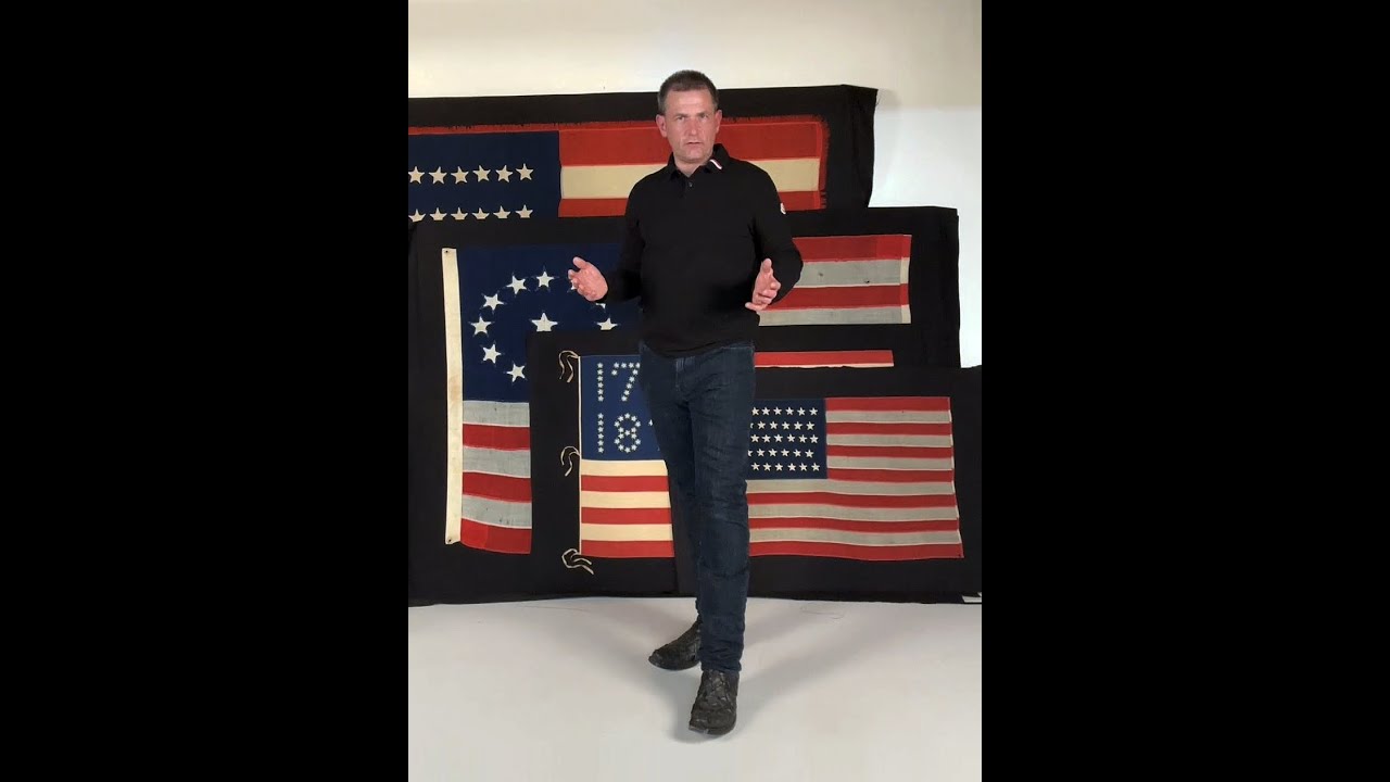Vertical & Horizontal Display of Antique American Flags with Specialist Jeff Bridgman