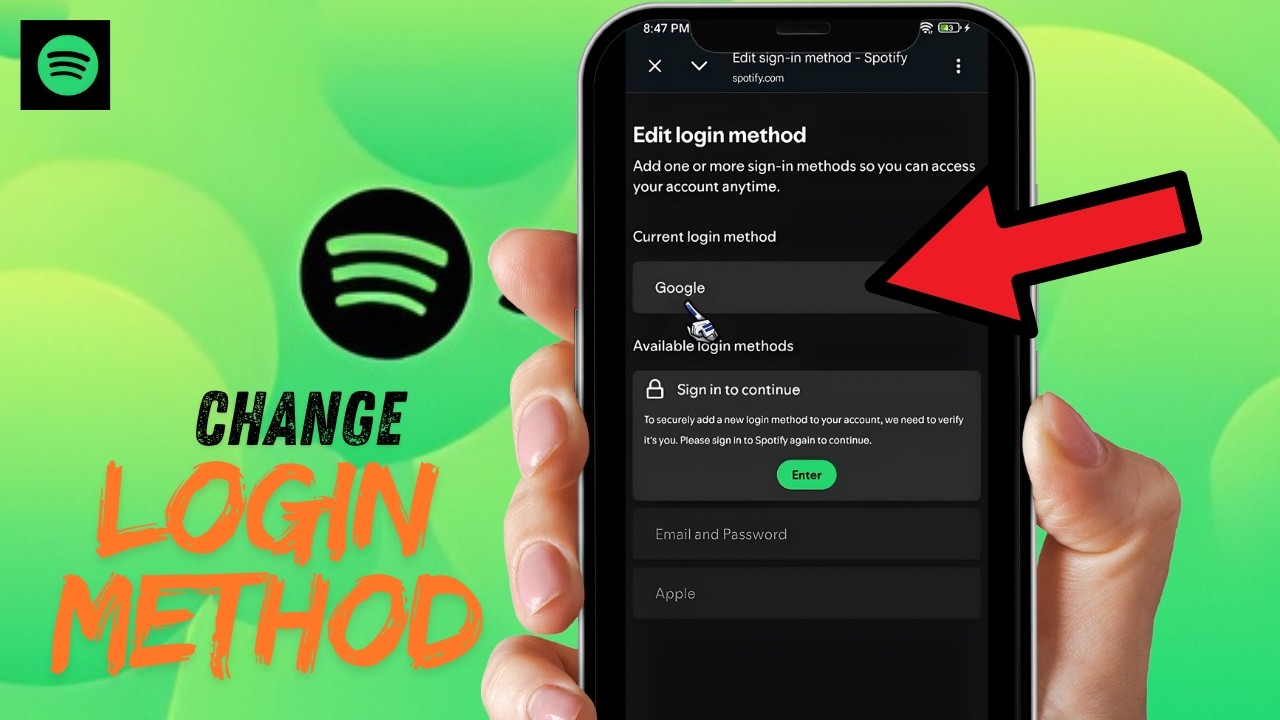 Как изменить способ входа в Spotify (пошаговая инструкция)