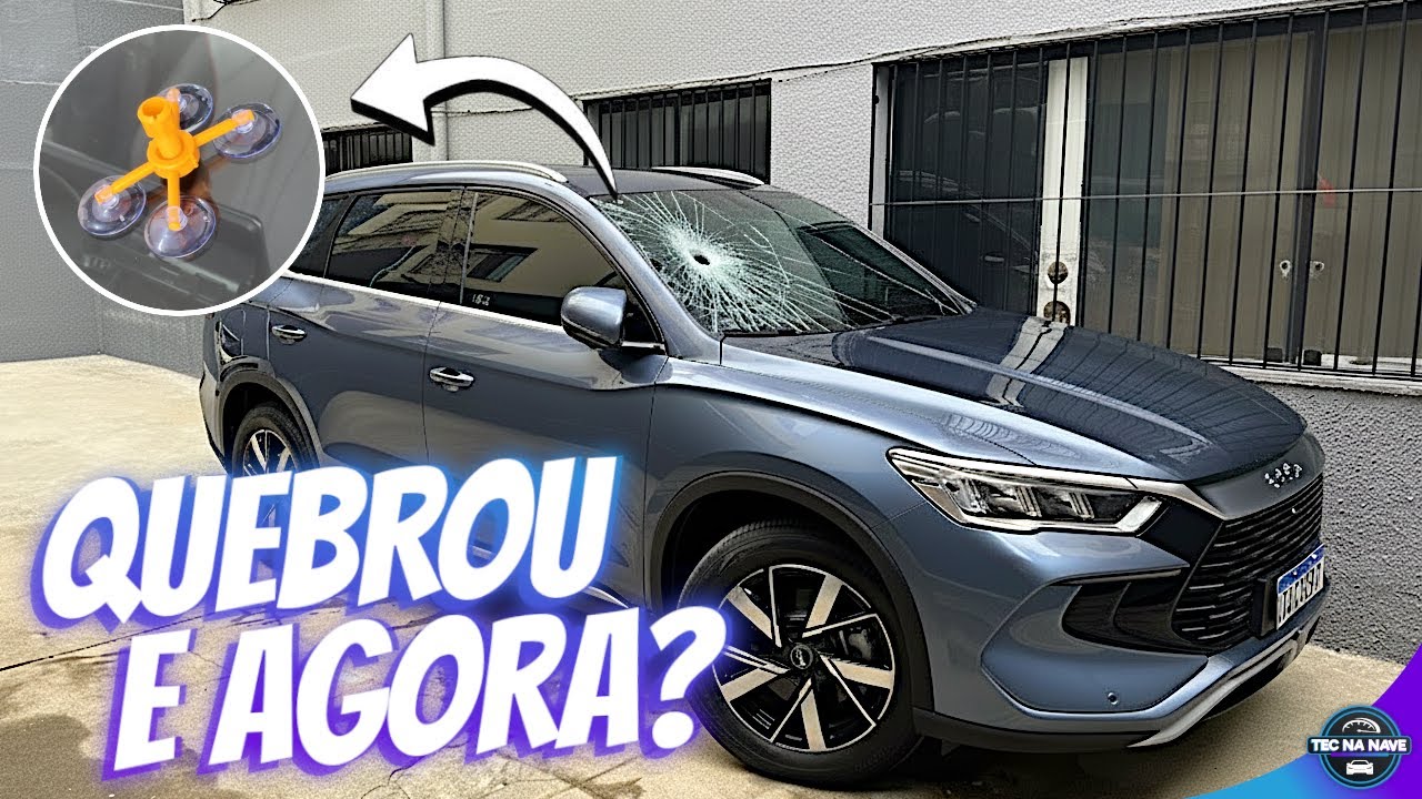 Sofri um ACIDENTE com meu BYD SONG PRO - Mas arrumei em casa! (Recuperar Para-brisa Trincado)