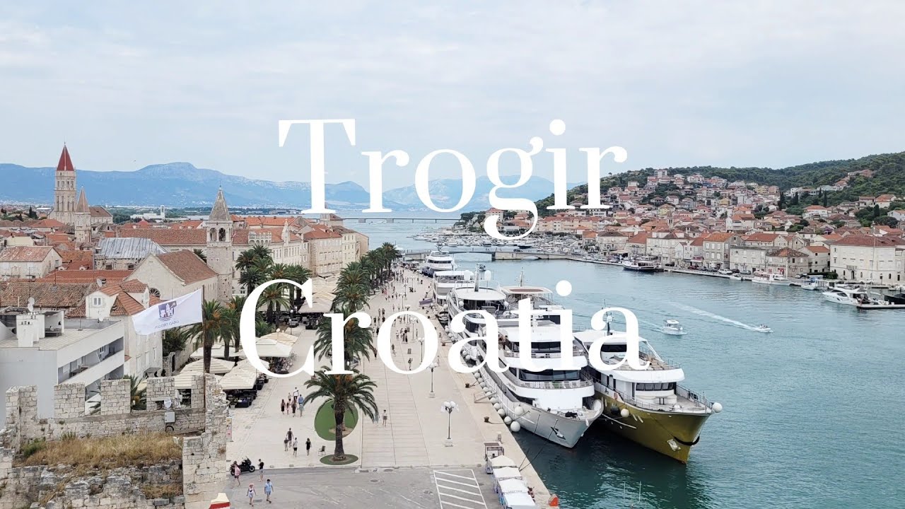Trogir Croatia Walking Tour. 4K 60FPS