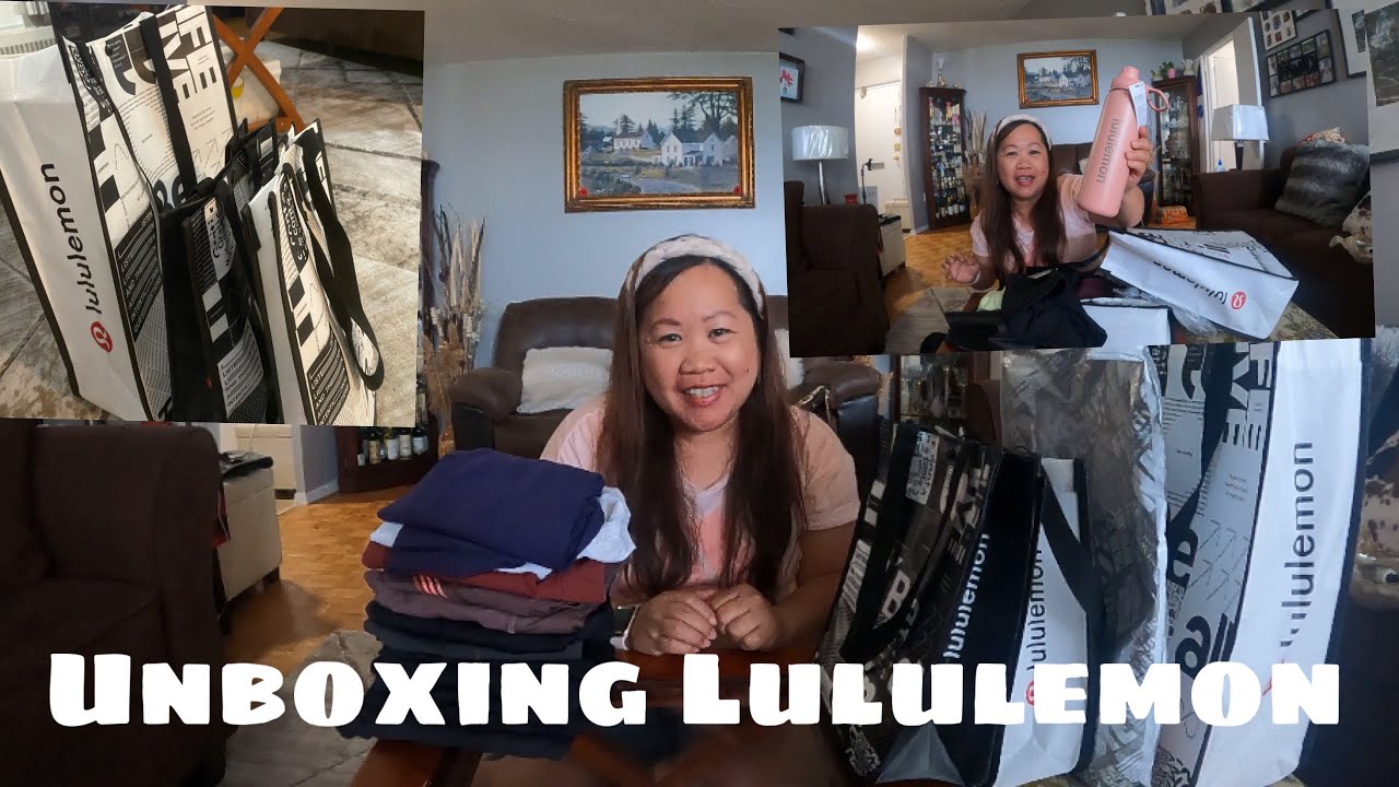 UNBOXING LULULEMON | AND SHOW 🥰MY COLLECTION  LULULEMON  LEGGINGS |Filipina Canadian Life🇨🇦