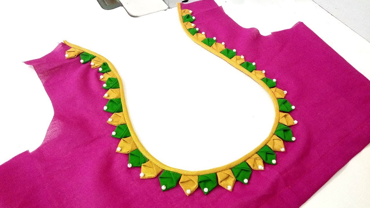 Pongal Blouse Design | Easy Pot Neck Blouse Design Cutting and Stitching