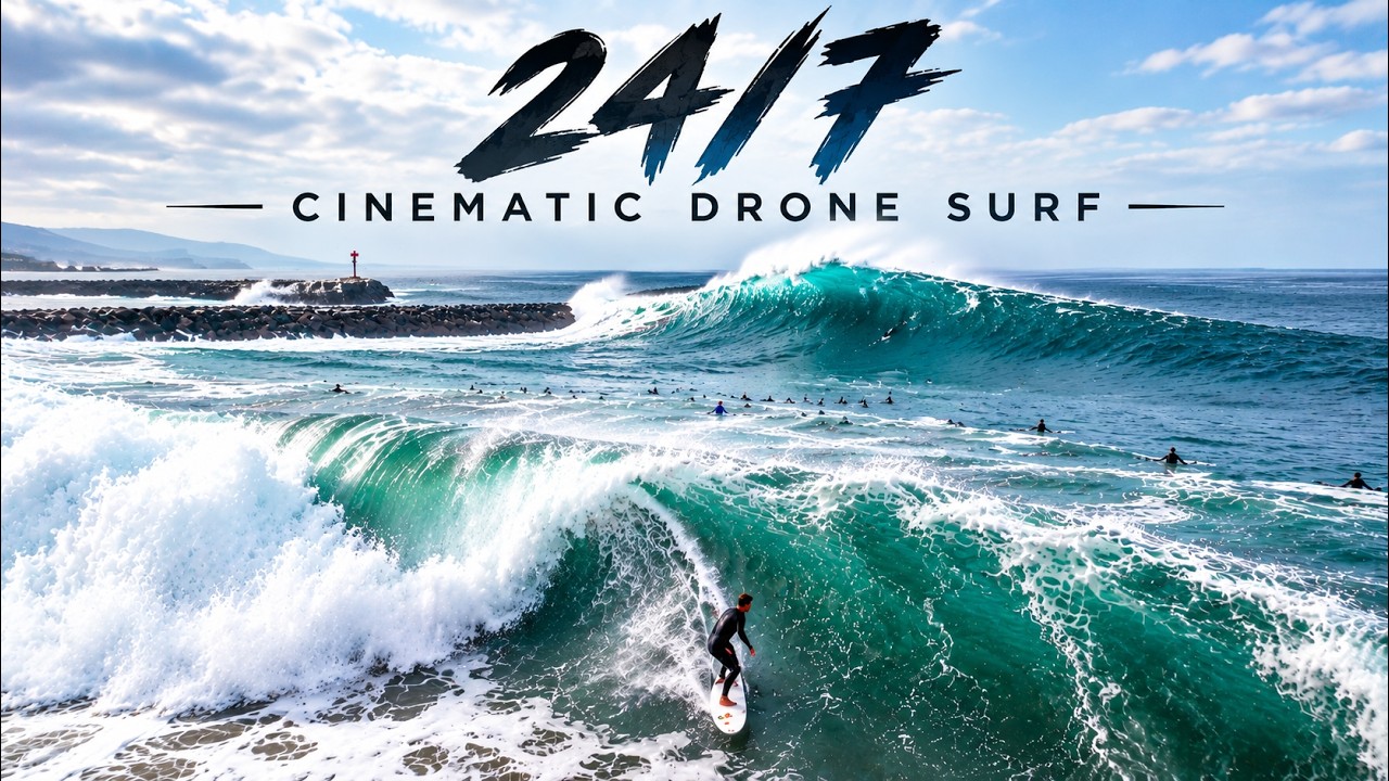 EPIC WAVES & SURF 🌊 | 24/7 Cinematic Drone Stream