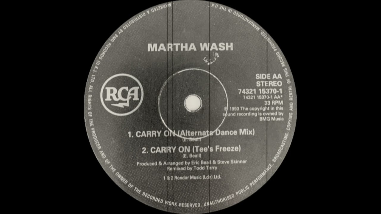 Martha Wash - Carry On (MAW Alternative Dance Mix) RCA Records 1993