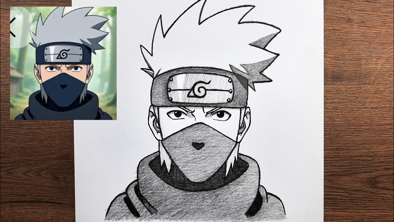 Easy drawing for beginners how to draw kakashi step by step easy anime drawing