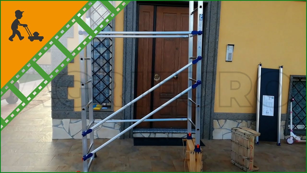 Trabattello in alluminio per scale FACAL P6: come montare il trabattello con posizione zoppa
