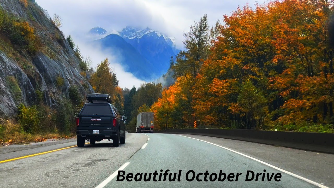 Cloudy Fall Season Drive to Hope BC and back
