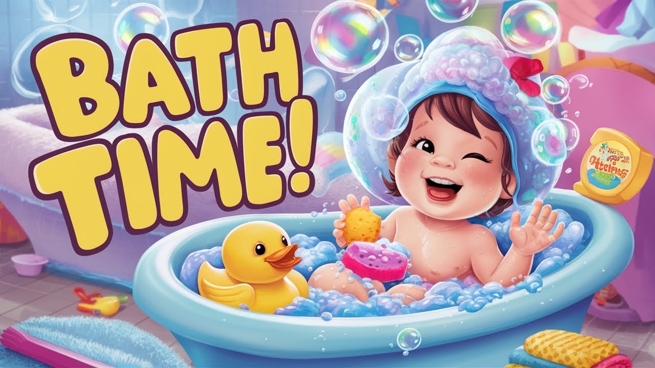 Bath Time Body Parts Song for Babies & Kids | Fun Learning Song for Toddlers!