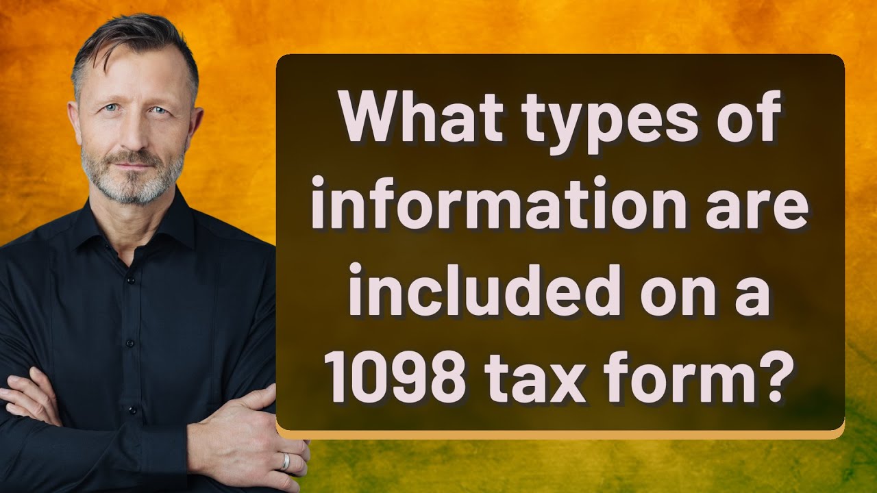 What types of information are included on a 1098 tax form?