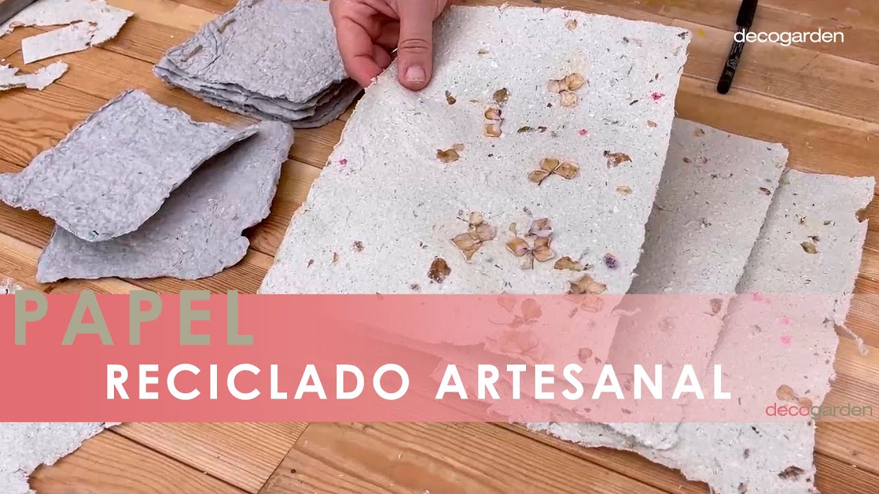 Cómo hacer PAPEL RECICLADO artesanal 📜 Aprende a hacer un bastidor casero fácilmente 🌲🌺 Decogarden