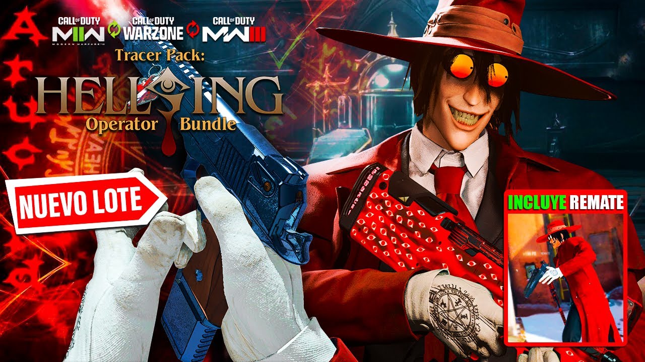 Lote ALUCARD TRACER PACK HELLSING para WARZONE, MW2 Y MW3 (REMATE Y VOZ)
