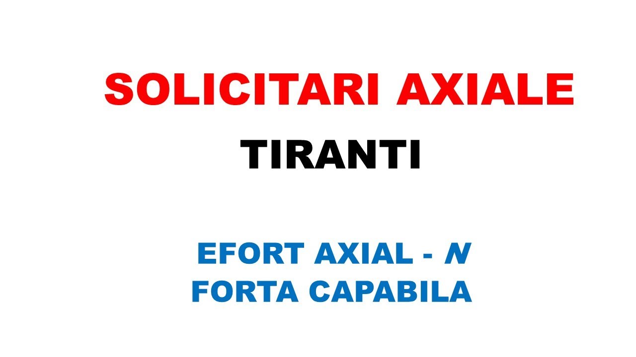 Solicitari axiale - TIRANTI CONCURENTI