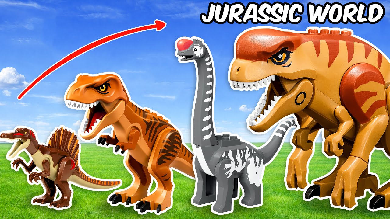 Construí todos los dinosaurios de Jurassic World Rebirth en LEGO | ROBO Bricks Español