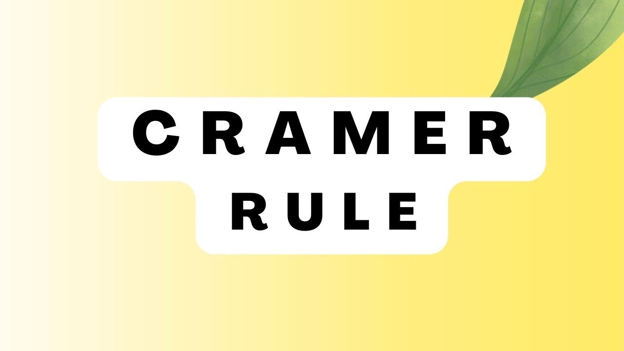 cramer's rule 5.5 alpha c chiang
